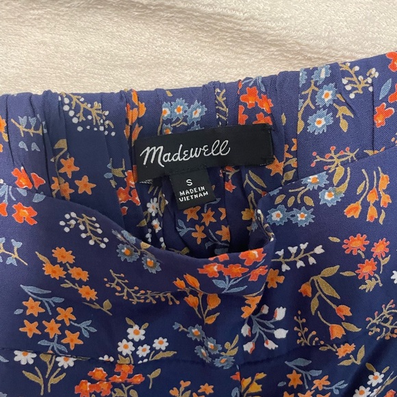 Cropped high waisted wide leg cotton floral pants - Picture 2 of 2